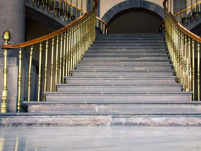 Luxury marble staircase installation in modern London home
