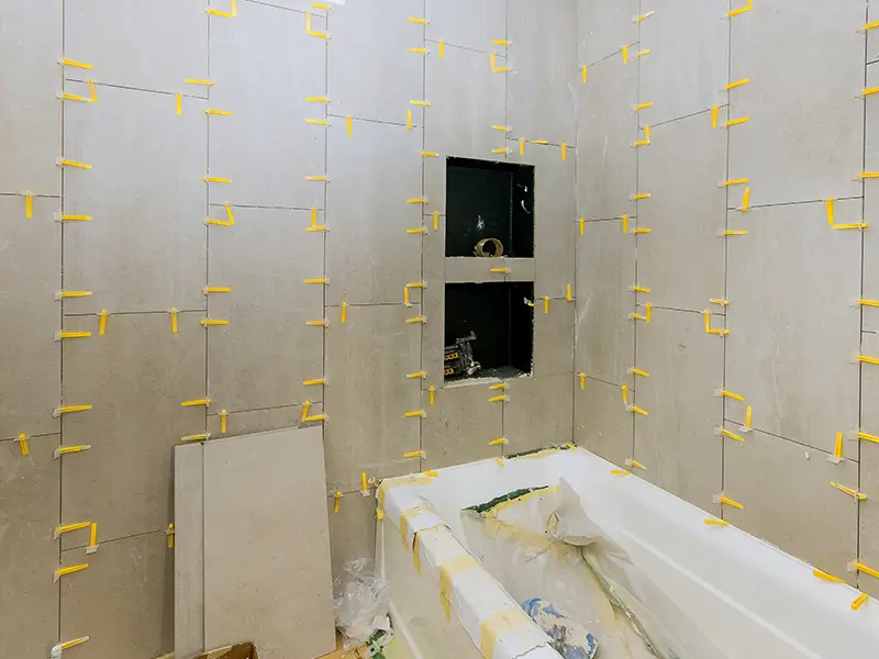 Marble bathroom installation process in London