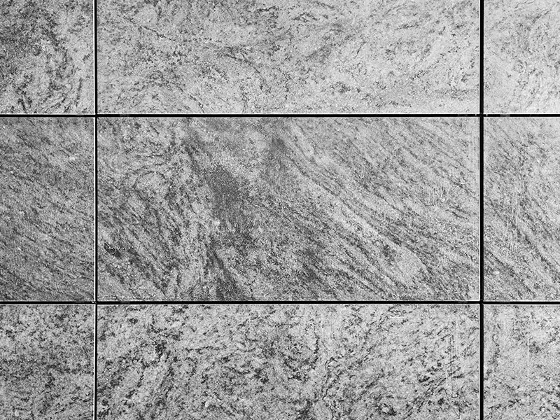 Seamless marble tile joints and detailing